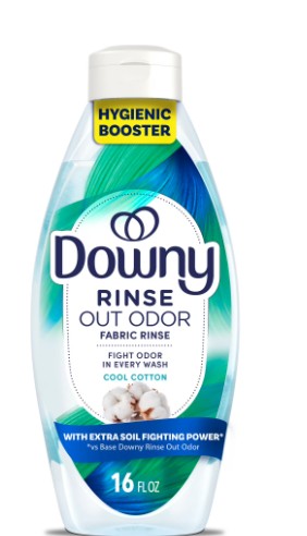 Downy Rinse Out Odor Laundry Rinse, Tackles Tough Odors and Refreshes, Cool Cotton Scent, 16 fl oz