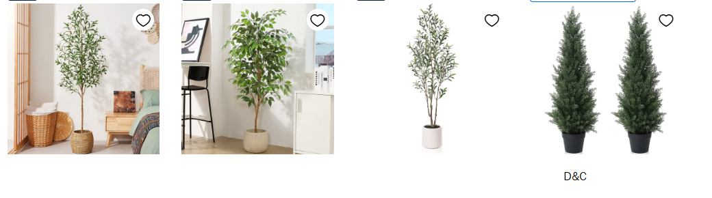 faux tree planters