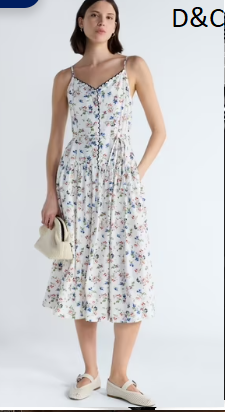 Free Assembly Women’s Linen Blend Sleeveless Belted Midi Dress, Sizes XS-XXL