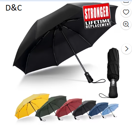 Chakipee Travel Compact Umbrella Windproof – Portable Automatic Umbrellas for Rain