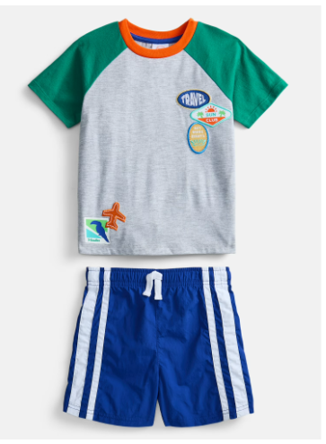 Wonder Nation Toddler Boys Short Sleeve Graphic Tee and Shorts Set, 2-Piece Sizes 12M-5T