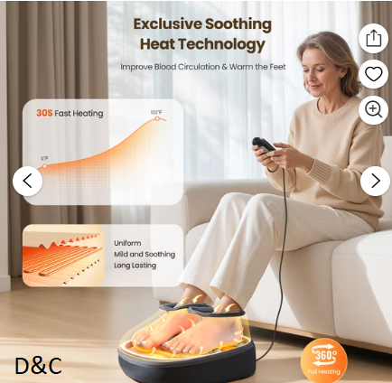 Pureheal Foot Massager with Heat,Shiatsu Foot Massager Machine for Plantar Fasciitis