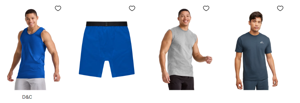 Hane’s Men’s clothing from $2.xx