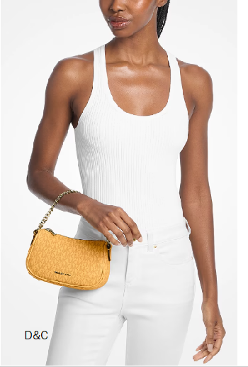 Michael Kors Outlet Carmela Small Signature Logo Convertible Crossbody Bag