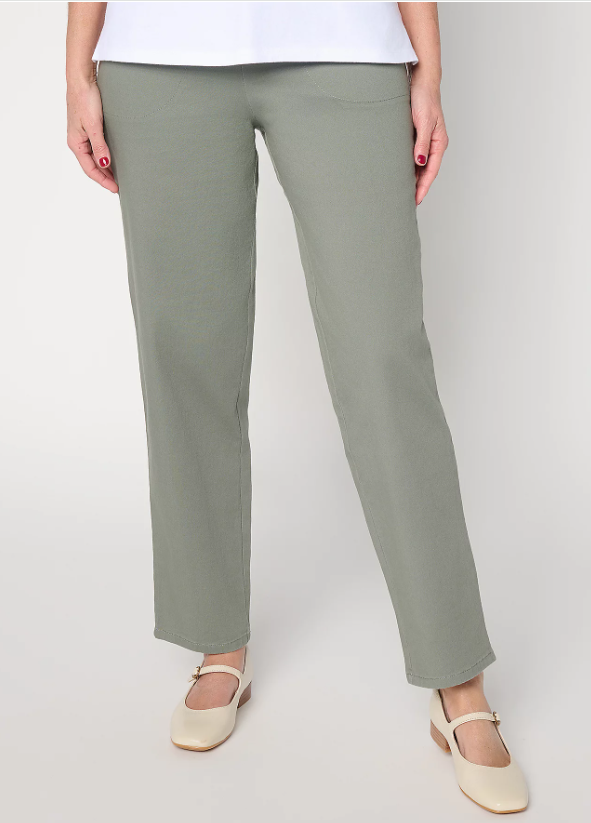 Denim & Co. Original Waist Stretch Regular Side Pocket Pants