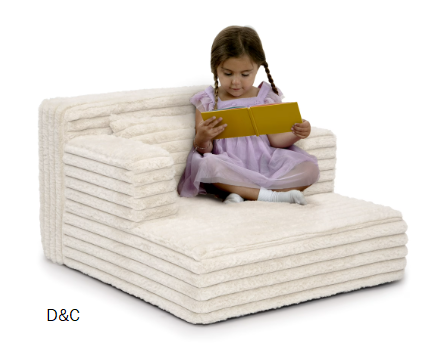 Delta Children Cozee Chaise Bedtime Lounger Chair, Oatmeal