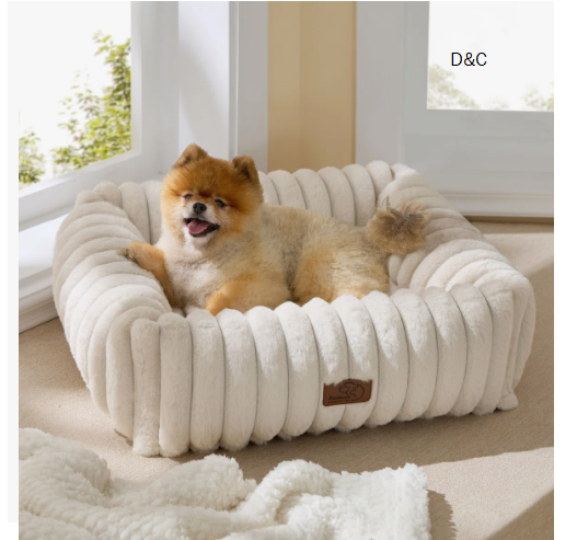 Bedsure ComfyFleece Cozy Orthopedic Dog Bed, Washable Corduroy Fleece with Removable Zipper Cover for Large Dogs