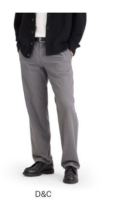 Dockers Men’s Straight Fit Pleated Casual Chino Pants