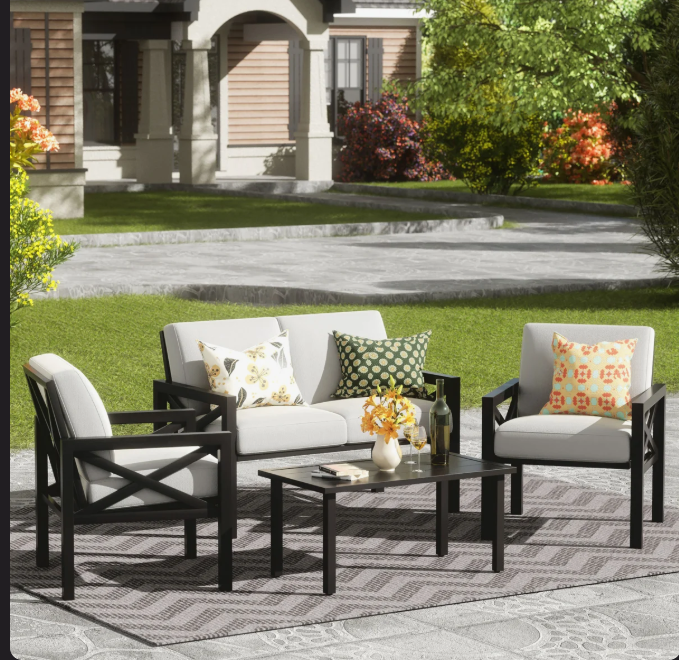 Myrtlene 4-Person Outdoor Seating Group with Cushions