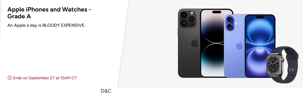 Apple iPhones and Watches – Grade A refurbished on sale