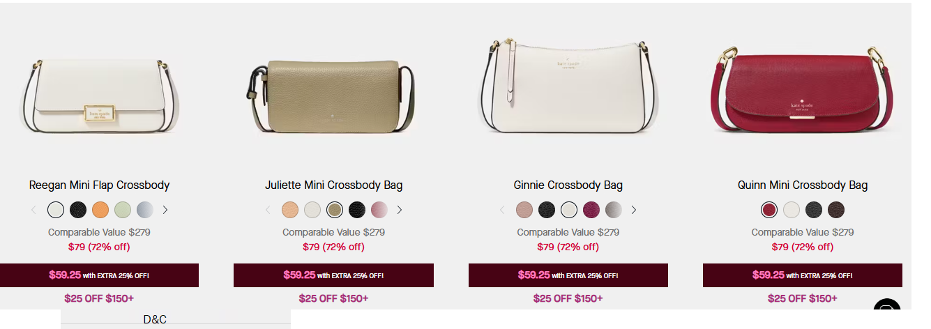 KateSpade Designer bags under $100