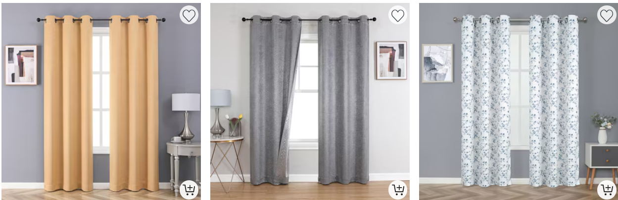 Novalie Grommet Top Blackout Set of 2 Curtain Panel