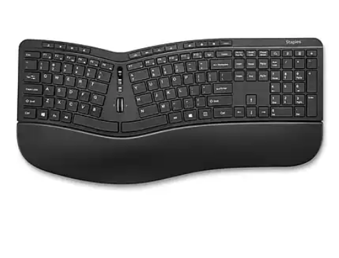 Staples TECH – Wireless Ergonomic Keyboard – Black
