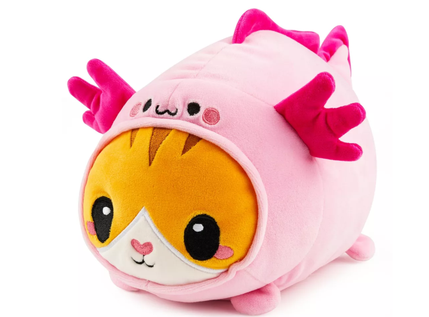Joyfy Catxolotl Stuffed Animal, Kawaii Axolotl Cat Plush Pillow, 11″ Plush Toy for Kids and Adults, Halloween Christmas Birthday Gift for Boys Girls