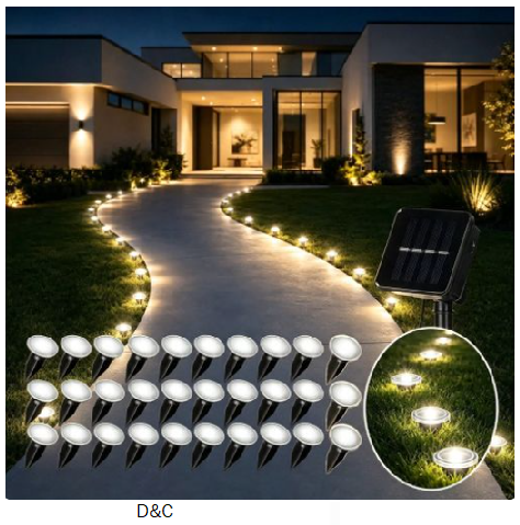 30 Pack Solar Ground Light Waterproof Buried Lamp