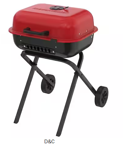 Traverse Portable Charcoal Grill in Red