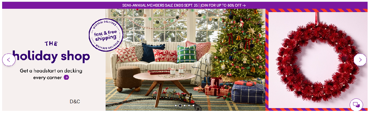 WayFair semi annual member sale is liveUpto 80% off