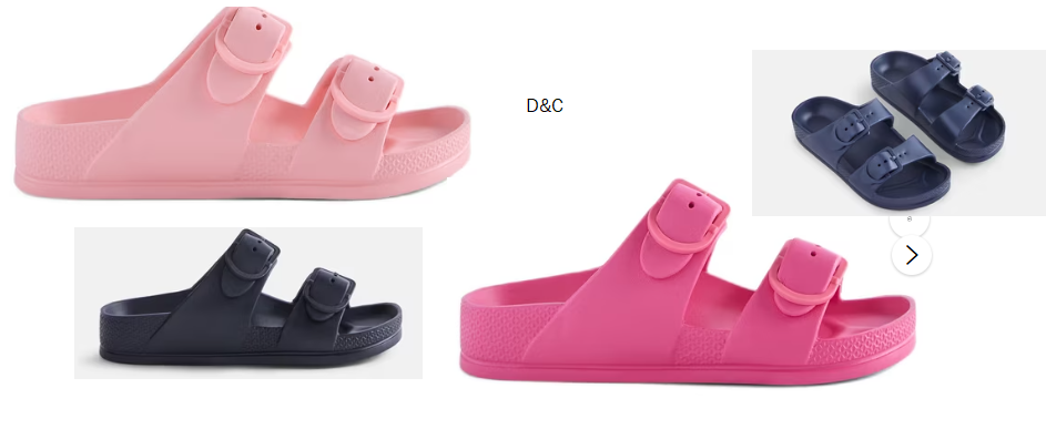 Wonder Nation Kids Two Buckle Footbed Slide Sandals As low as $2.xx