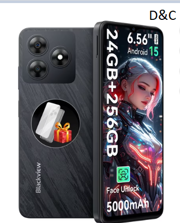 Blackview Unlocked Phones, Android 15 Smartphones 24GB+256GB/2TB