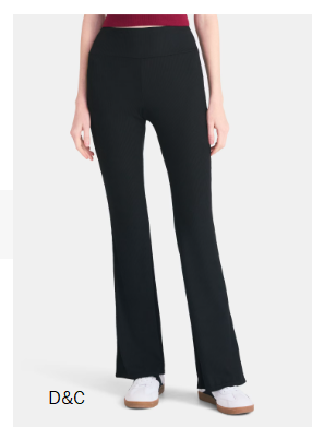 No Boundaries Ribbed Flare Pants, Women’s XS-XXL