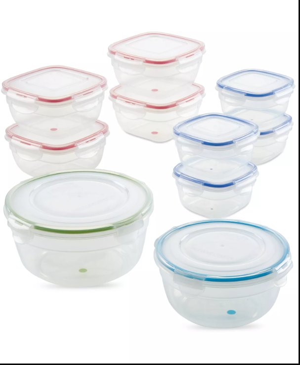 Easy Essentials Color Mates 20-Pc. Food Storage Container Set