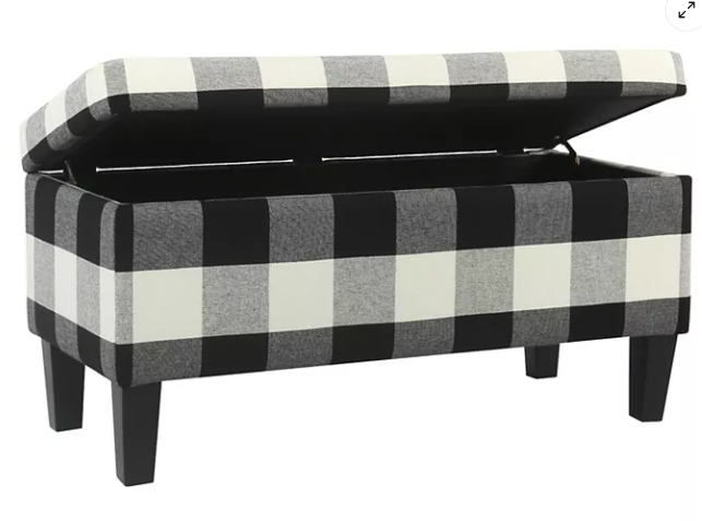 HomePop Bailey Printed Storage Ottoman Bench