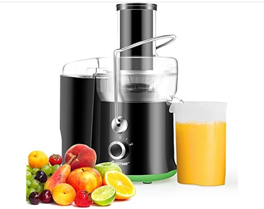 COSTWAY Juicer Machine, Centrifugal Juicer with 3-Inch Wide Mouth, BPA-Free Stainless Steel Juice Maker with 2-Speed Control, Masticating Juice Extractor for Fruit Vegetable