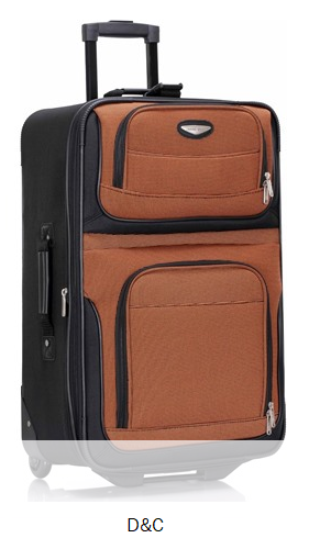 Travel Select Amsterdam Softside Expandable Luggage with Rolling Wheels, Orange, 25-Inch Medium