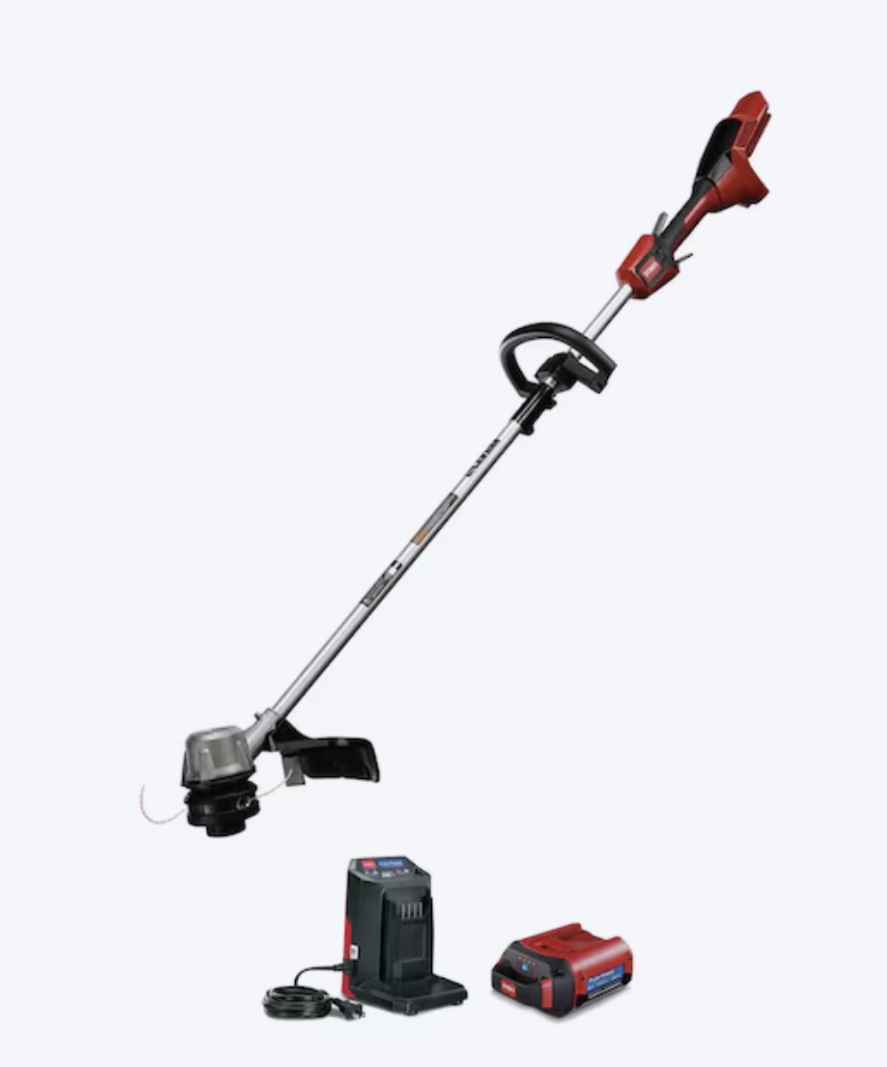 Toro Flex-Force 60-volt max 16-in Straight Shaft Battery String Trimmer 2.5 Ah (Battery Included) (Charger Included)