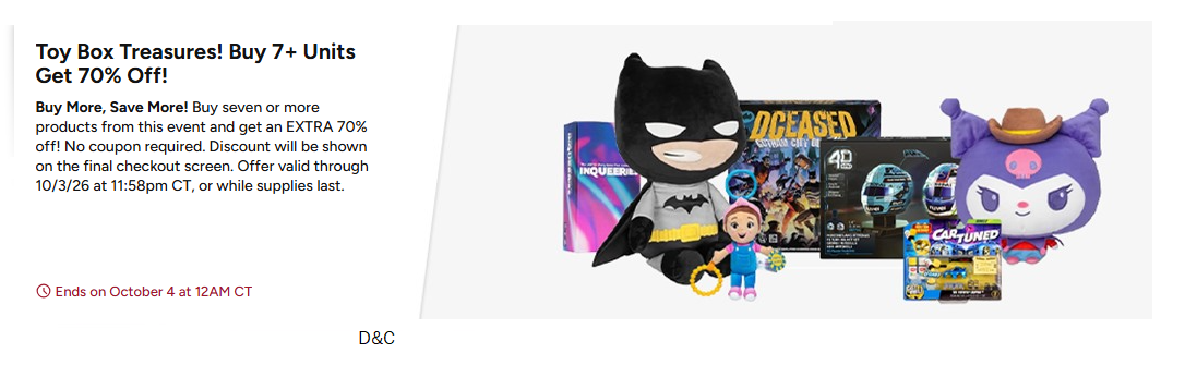 Toy Box Treasures! Buy 7+ Units Get 70% Off!Best for Birthday Gifts . . stock up.