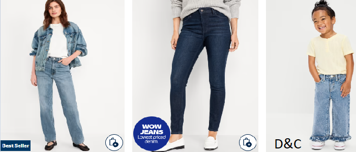 OldNavy 50% off Jeans
