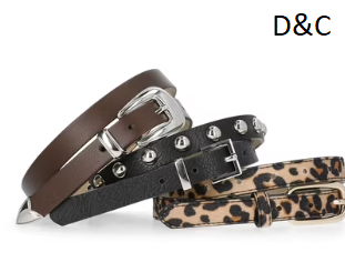 No Boundaries Faux Leather Belts, 3 Pack, Women’s S/M-2XL