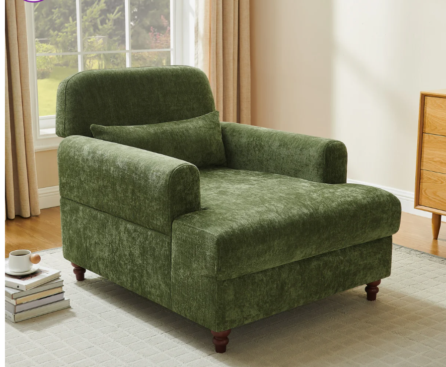 36‘’ Modern Upholstered Indoor Chaise Lounge