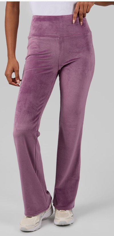WOMEN’S HIGH-WAIST SOFT VELOUR FLARE PANT