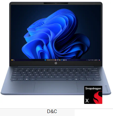 HP – OmniBook 3 – 14″ 2K OLED Laptop – Snapdragon X (8-Core CPU) – 8GB Memory – 256GB SSD – 41+ Hrs Battery Life¹ – Starlit Blue