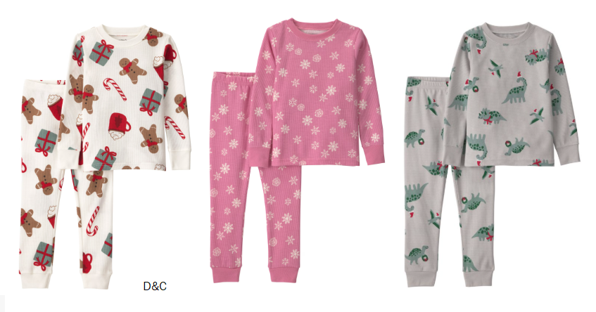 Carter’s Child of Mine Baby and Toddler Holiday Pajama, Two-Piece Set, Sizes 12M-5T