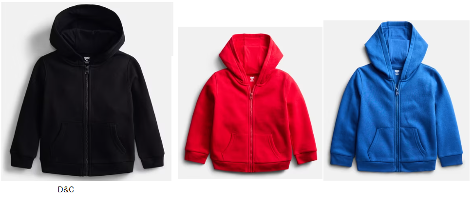 Wonder Nation Baby and Toddler Fleece Zip Up Hoodie, Sizes 0M-5T