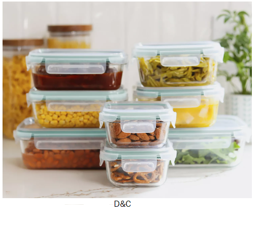 16 Piece Fluted Glass Storage Set