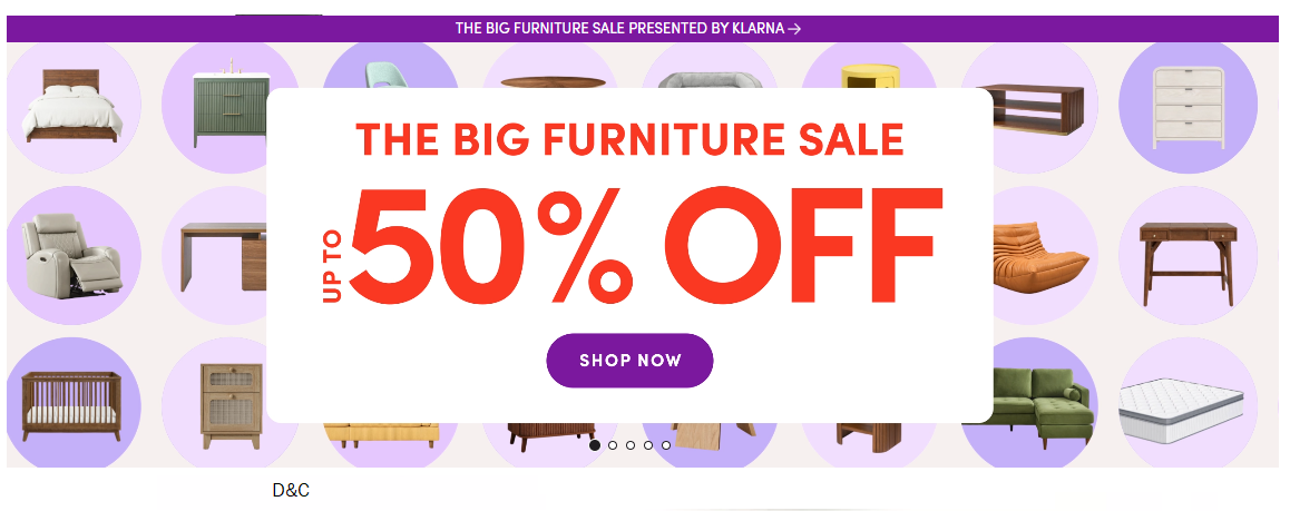 The Big Furniture Sale is LiveUpto 50% off