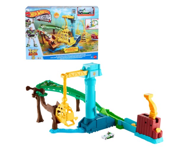 Hot Wheels Superstar Speeders Hi-Tech Buzz Lightyear’s Star Command Adventure Track Set