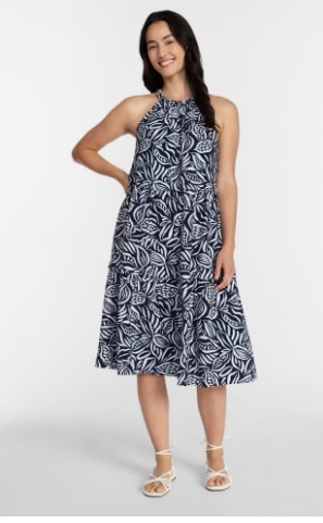 Time and Tru Women’s Braided Neck Midi Dress, Sizes XS-XXXL