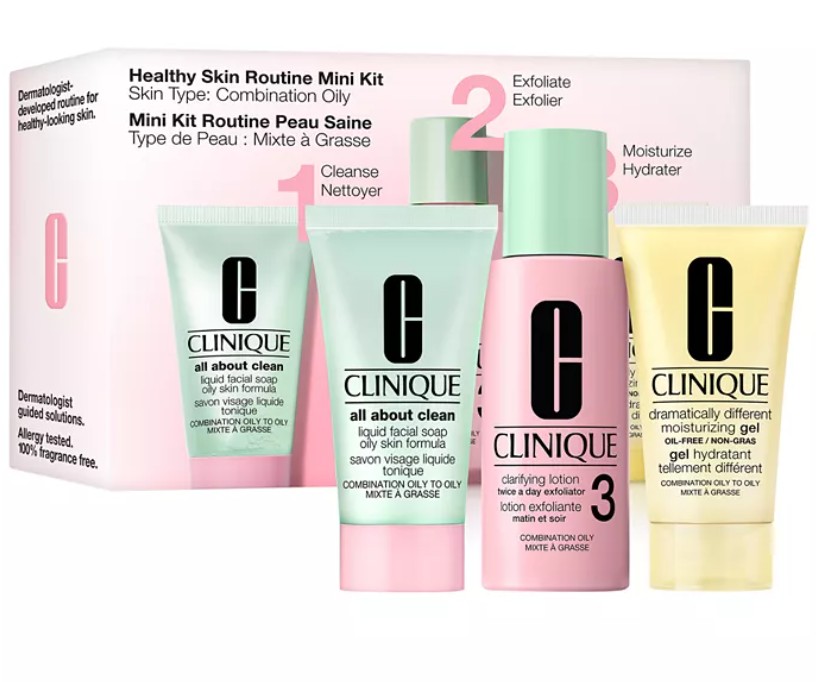 3-Pc. Healthy Skin Routine: Mini 3-Step Skincare Set For Combination Oily Skin
