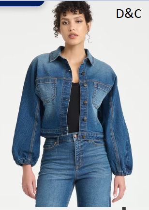 Sofia Vergara Women’s Darted Denim Waist Jacket, Sizes XS-XXL