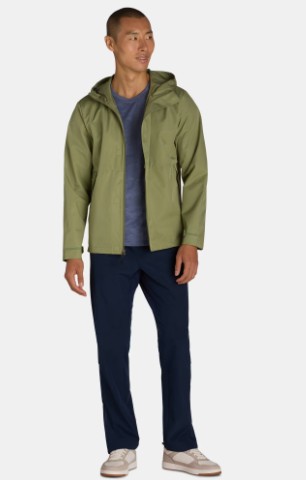 Ozark Trail Men’s & Big Men’s Hooded Rain Jacket, Sizes S-3XL