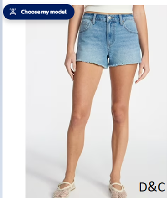 No Boundaries Women’s Mid-Rise Denim Shorts, 3 in Inseam, Sizes 00-20