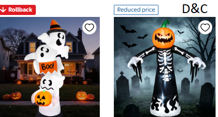 Halloween inflatables on sale!!!Tons of inflatables, perfect for any size yard!Prices starting at just $20