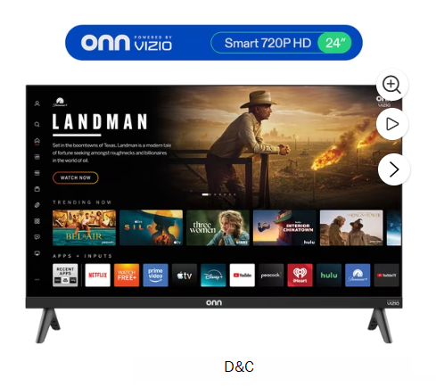 onn 24″ Class 720P HD Powered by VIZIO Smart Television, 24S2V1
