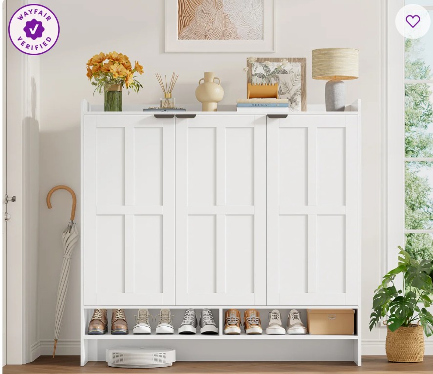 48″ 7-Tier Shoe Cabinet, 35 Pair Shoe Rack