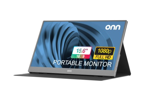 onn 100147048 15.6″ FHD (1920 x 1080p) LCD Portable Office Monitor, Black