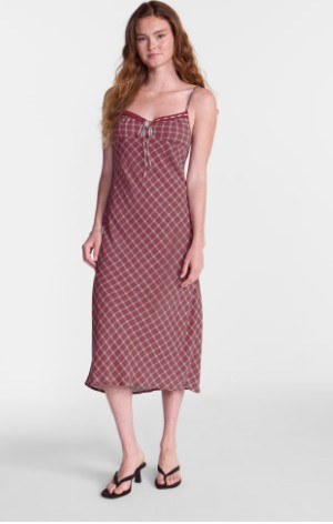No Boundaries Woven Sweetheart Maxi Dress, Women’s XXS-XXL